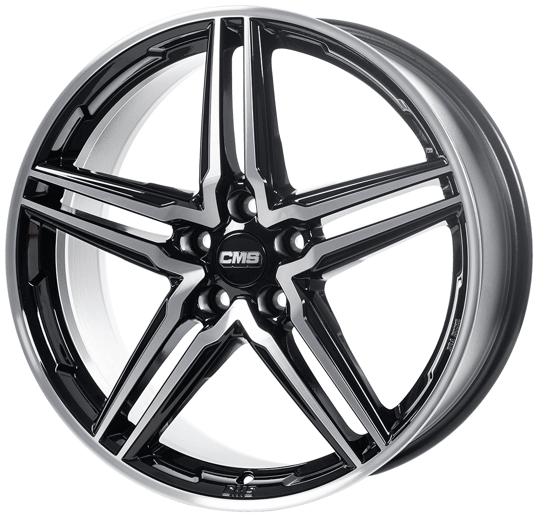CMS 7.5x17 5/112 ET54 66.5 CMS C29 Black Polish - 7/5R17